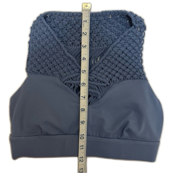 Carbon38 Sayang Canggu Macrame Crochet Sports Bra in Dusty Blue Limited Edition - Picture 7 of 8